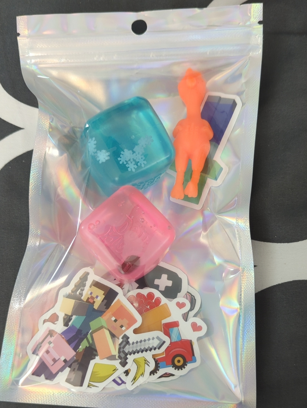 ❣️❣️NEE DOH 2 Duo Mini Nice Cube Fidget & Nee doh Chicken 🐔 And Stickers ❣️❣️